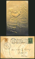 Delcampe - SANTA CLAUS Father Christmas & Xmas Tree 1903 Postcard - Non Classés
