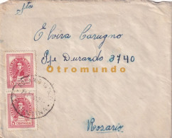 Delcampe - ARGENTINA COVER POSTMARK ROSARIO SANTA FE 1945 SAN MARTIN STAMP - Oblitérés