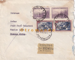 Delcampe - ARGENTINA EXPRESS COVER POSTMARK SANTA FE 1956 SENT BUENO AIRES - Oblitérés
