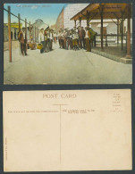 Delcampe - Gibraltar Old Color Postcard Gibraltar Fish Market Fishery Fishermen Street View - Gibraltar