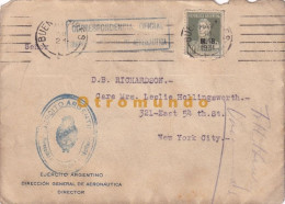 Delcampe - ARGENTINA COVER FRONT DIRECCION GENERAL DE AERONAUTICA EJERCITO ARGENTINO 1931 SENT NEW YORK U.S. - Oblitérés