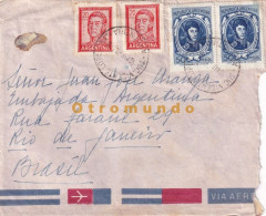 Delcampe - ARGENTINA COVER AND LETTER POSTMARK VICENTE LOPEZ BUENOS AIRES 1971 SENT RIO DE JANEIRO BRASIL - Oblitérés