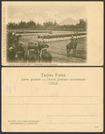 Delcampe - Chile Old UB Postcard Santiago 19 September, Military School Parade Horse Riders - Chile