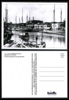 Delcampe - Barbados BWI Repro. Postcard Bridgetown Harbour 19th Century Fishing Boats Ships - Barbados (Barbuda)