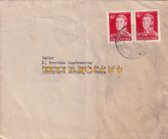Delcampe - ARGENTINA COVER ARTURO FRONDIZI BUENOS AIRES 1956 A PRESIDENTE COMITE U.C.R. INTENDENTE ALVEAR LA PAMPA - Oblitérés