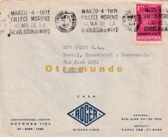 Delcampe - ARGENTINA COVER CASA ROGER BUENOS AIRES 1961 SELLO FALLECE MORENO - Gebraucht