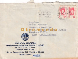 Delcampe - ARGENTINA COVER FEDERACION TRABAJADORES INDUSTRIA FIDEERA BUENOS AIRES 1978 - Oblitérés