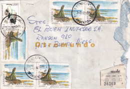 Delcampe - ARGENTINA REGISTERED COVER POSTMARK LA MENDIETA JUJUY 1990 A BUENOS AIRES - Oblitérés