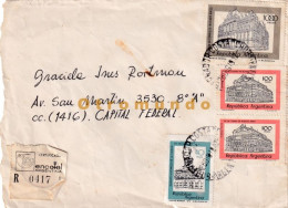 Delcampe - ARGENTINA REGISTERED COVER ESTANCIA LA HERMOSA GOBERNADOR COSTA CHUBUT 1979 A BUENOS AIRES - Oblitérés