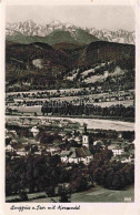 Delcampe - Lenggries Bayern Karwendel Isar Pfarrkirche Flusstal Bergwald - Lenggries