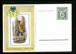 Delcampe - Künstler-AK Reichsbund Der Philatelisten, Tag Der Briefmarke 1940, Ganzsache - Sellos (representaciones)