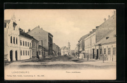 Delcampe - AK Lundenburg, Franz-Josefstrasse Mit Kirche - Repubblica Ceca
