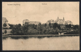 Delcampe - AK Solbad Segeberg, Kurhaus-Panorama Vom Wasser Aus - Bad Segeberg