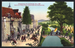 Delcampe - AK Crailsheim, Belagerung Durch Die Städte Hall, Dinkelsbühl Und Rothenburg - Crailsheim