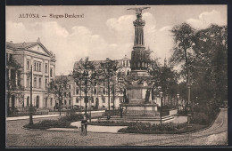 Delcampe - AK Hamburg-Altona, Strassenpartie Am Sieges-Denkmal - Altona