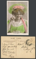 Delcampe - Actress Miss MARIE STUDHOLME Lady Madcap Pointing Finger Old Real Photo Postcard - Actores