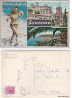 Delcampe - # SANREMO  : VARIE VEDUTE CON BAGNANTE "SUCCINTA"  1974 - Imperia