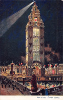 Delcampe - US New York Coney Island Tower At Night Vintage Postcard B948 - Brooklyn