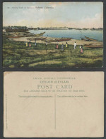 Delcampe - Ceylon Old Colour Postcard Native Fishing Boats In Harbour Mutwal Colombo Fisher - Sri Lanka (Ceylon)