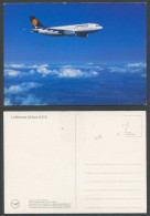 Delcampe - Lufthansa Airbus A310 Airplane Aircraft Postcard Length 46,67m, Wing Span 43,90m - Altri & Non Classificati