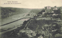 Delcampe - Burgruine Rheinfels Sankt Goar Ruine-Rheinfels St-Goarshausen Rhein Fluss Schiff - St. Goar