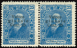 Delcampe - Fiume - Segnatasse Cent. 0,02 Su 25 Soprastampa Obliqua - Other & Unclassified