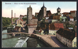 Delcampe - AK Bautzen, Blick Von Der Kronprinzenbrücke M. Bahnhofs-Restaurant - Bautzen