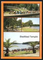 Delcampe - AK Templin / Mark, Stadtbad, HO-Kiosk, Liegewiese, Blick Von Der Terrasse - Templin