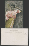 Delcampe - Ceylon Old Colour Postcard A Kandyan Beauty Kandy Native Woman Lady Girl Smiling - Sri Lanka (Ceylon)