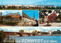 Delcampe - Schwedt Oder Theater Vierradener Strasse Katholische Kirche Kreisgericht Bruecke - Schwedt