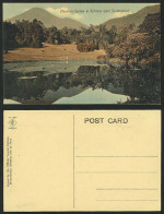 Delcampe - Indonesia Java DEI Old Color Postcard Mountain Garden Tjibodas Sindanglaija Lake - Indonesien