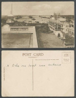 Delcampe - Ceylon Old Postcard Colombo Harbour Steamers Steam Ships Boats Panorama John &Co - Sri Lanka (Ceylon)