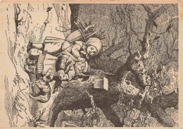 Delcampe - Richter Ludwig Kuenstlerkarte Weine Nur Nicht Helmchen Kinder Hund Wald - Richter, Ludwig
