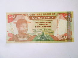 Delcampe - Swaziland 50 Emalangeni 2001 AUNC Banknote,see Pictures - Swaziland