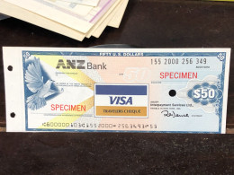 Delcampe - US Bearer's Checks US Money International Travel CHEQUE SPECIMEN 50$ Year -LOT-1PCS - Chèques & Chèques De Voyage