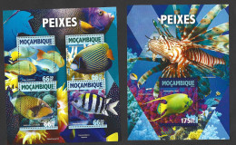 Delcampe - MOCAMBIQUE   MARINE TROPICAL FISH 2016 - Mozambique