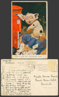 Delcampe - BONZO Dog GE Studdy 1928 Old Postcard Jus A Line For Auld Lang Syne Postman 1292 - Non Classés