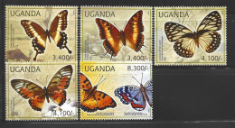 Delcampe - UGANDA  BUTTERFLIES    2012 - Uganda (1962-...)