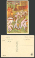 Delcampe - Mexico Old Postcard Diego Rivera Cutting Sugar Cane Horse Rider Art Artist Drawn - Non Classés