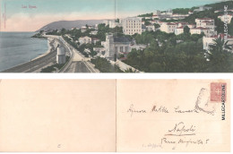 Delcampe - # SAN REMO: CART. DOPPIA  PANORAMA  (HOTEL ROYAL)  1901 - Imperia