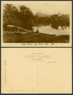 Delcampe - Fiji Old Real Photo Postcard Lami River Scene Near Suva Native Man Palm Trees 26 - Fiji