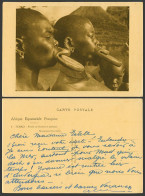 Delcampe - Tchad AEF Old Postcard Native Woman W. LIP PLATE Ethnic Photographic Rene Morean - Non Classés