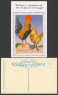 Delcampe - Donald McGill Old Postcard Rooster Hen Birds Horace I'm Going To Have An Egg 432 - Non Classés