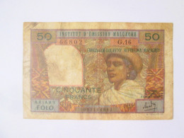 Delcampe - Republique Malagasy/Madagascar 50 Francs 1969 Banknote,see Pictures - Madagascar