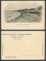 Delcampe - Honduras Playa De Puerto Cortes Beach Boats Cattle Seaside Panorama Old Postcard - Honduras