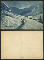 Delcampe - A. BERTIGLIA Artist Signed Old Postcard Buon Anno Snowy - Non Classés