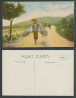 Delcampe - China Hong Kong Old Postcard Taking Pigs To Market, Chinaman Coolie Bicycle Bike - China