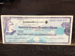 Delcampe - 1980/2004 US Bearer's Checks US Money International Travel CHEQUE `20 US DOLLARS Year -LOT-1PCS - Cheques En Traveller's Cheques