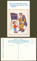 Delcampe - Donald McGill Old Postcard Teacher & Pupil, Now Why Is That Sentence Wrong? 2054 - Non Classés