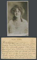 Delcampe - Actress Miss MARIE STUDHOLME, Necklace Old Real Photo Postcard Aluminum Bromide - Actores
